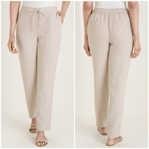 Chico's Women's Pull On Ankle Pants Light Tan Size 10 - Picture 1 of 11